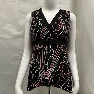 JKLA California Sleeveless V-Neck Blouse Women's Size S